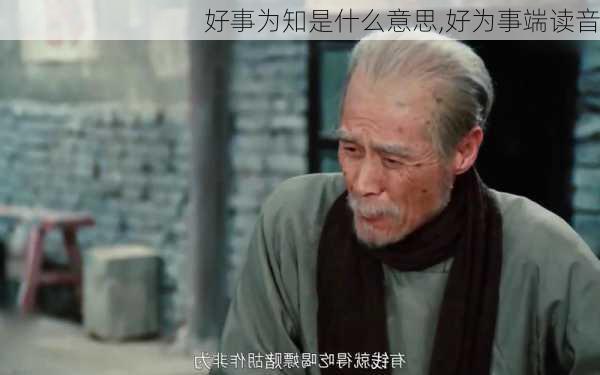 好事为知是什么意思,好为事端读音