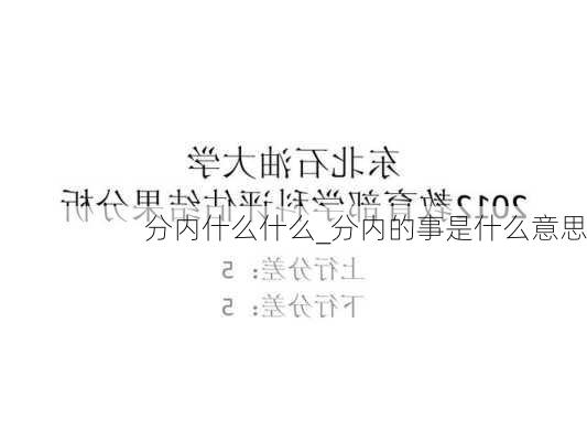 分内什么什么_分内的事是什么意思