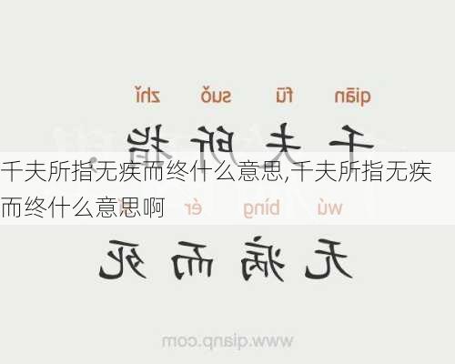 千夫所指无疾而终什么意思,千夫所指无疾而终什么意思啊