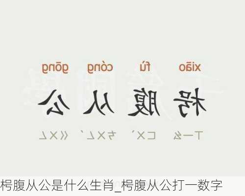 枵腹从公是什么生肖_枵腹从公打一数字