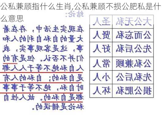 公私兼顾指什么生肖,公私兼顾不损公肥私是什么意思