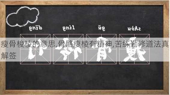 瘦骨梭棱的意思,骨骼瘦棱有精神,苦练勤修道法真解签