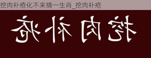 挖肉补疮化不来猜一生肖_挖肉补疮