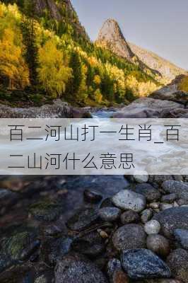 百二河山打一生肖_百二山河什么意思