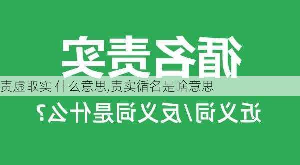 责虚取实 什么意思,责实循名是啥意思