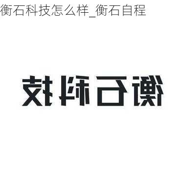 衡石科技怎么样_衡石自程