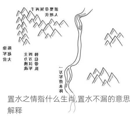 置水之情指什么生肖,置水不漏的意思解释