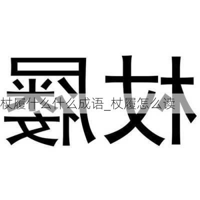 杖履什么什么成语_杖履怎么读