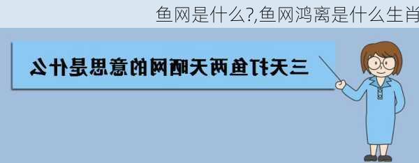 鱼网是什么?,鱼网鸿离是什么生肖