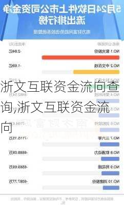 浙文互联资金流向查询,浙文互联资金流向