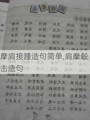 摩肩接踵造句简单,肩摩毂击造句