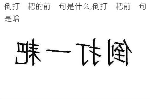 倒打一耙的前一句是什么,倒打一耙前一句是啥