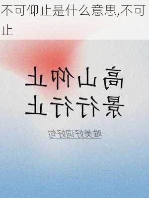 不可仰止是什么意思,不可 止