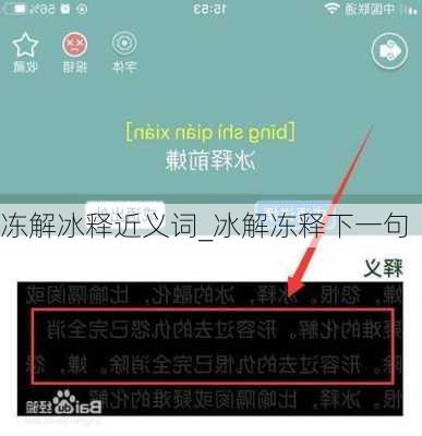 冻解冰释近义词_冰解冻释下一句
