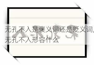 无孔不入是褒义词还是贬义词,无孔不入形容什么