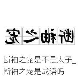 断袖之宠是不是太子_断袖之宠是成语吗