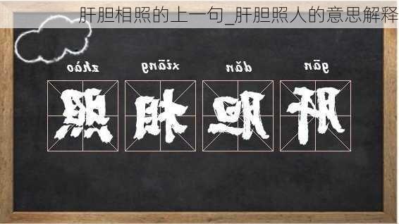 肝胆相照的上一句_肝胆照人的意思解释