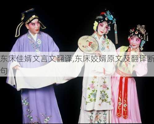 东床佳婿文言文翻译,东床姣婿原文及翻译断句